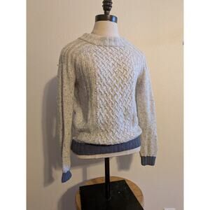 sparrow light gray cable‎ knit sweater size XS